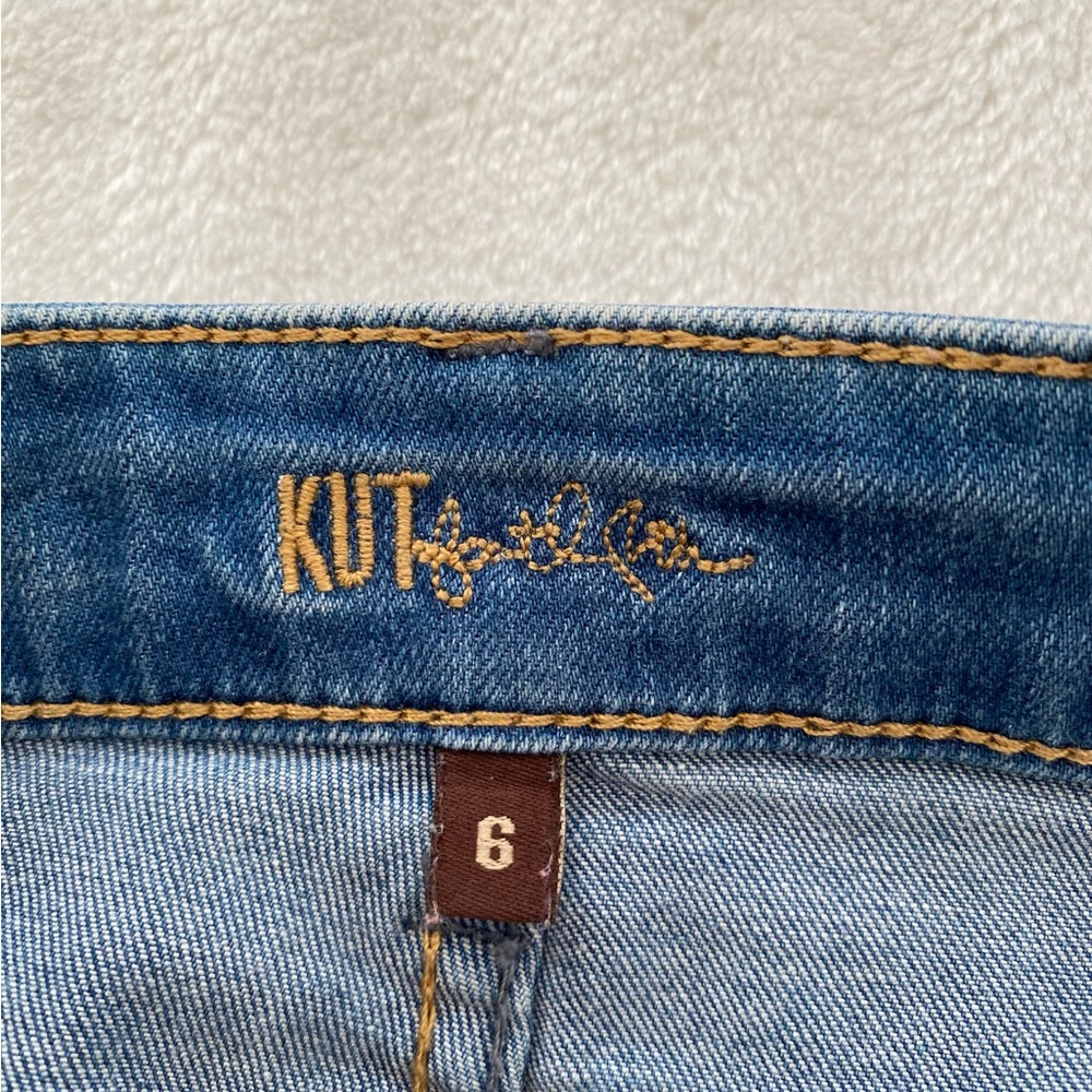 Kut from the Kloth Blue Denim Pencil Skirt Western Boho Classic Size 6 - Picture 3 of 7